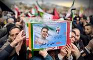 تشییع باشکوه پیکر سه شهید والامقام در همدان همزمان با بیعت جامعه ایثارگری با رهبری معظم انقلاب 
